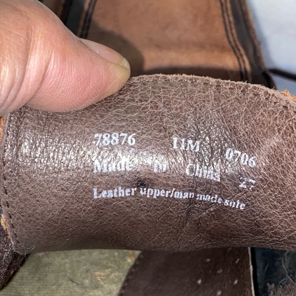 Clarks Men’s 11 Brown Leather Square Toe Lace Up Dress Shoes Comfort Oxford - Picture 3 of 11